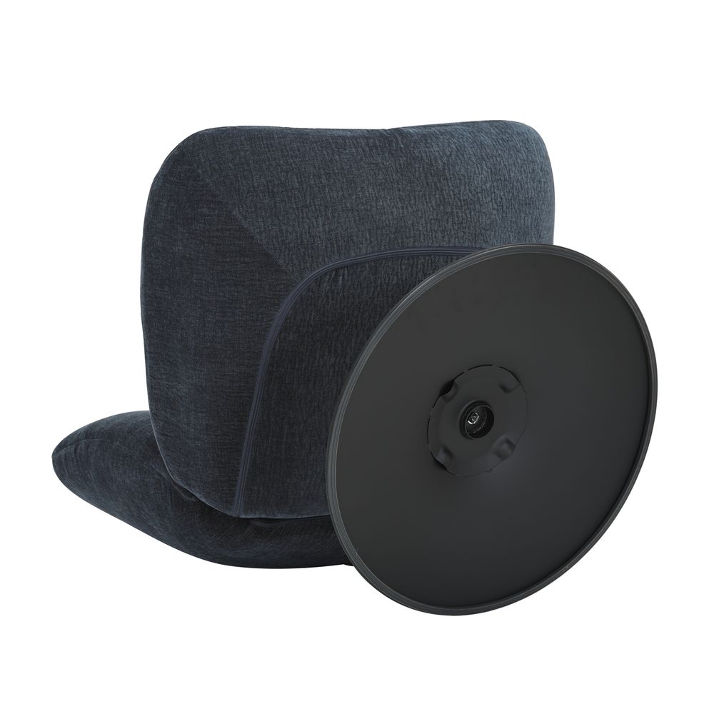 Fauteuil pivotant tissu bleu marine