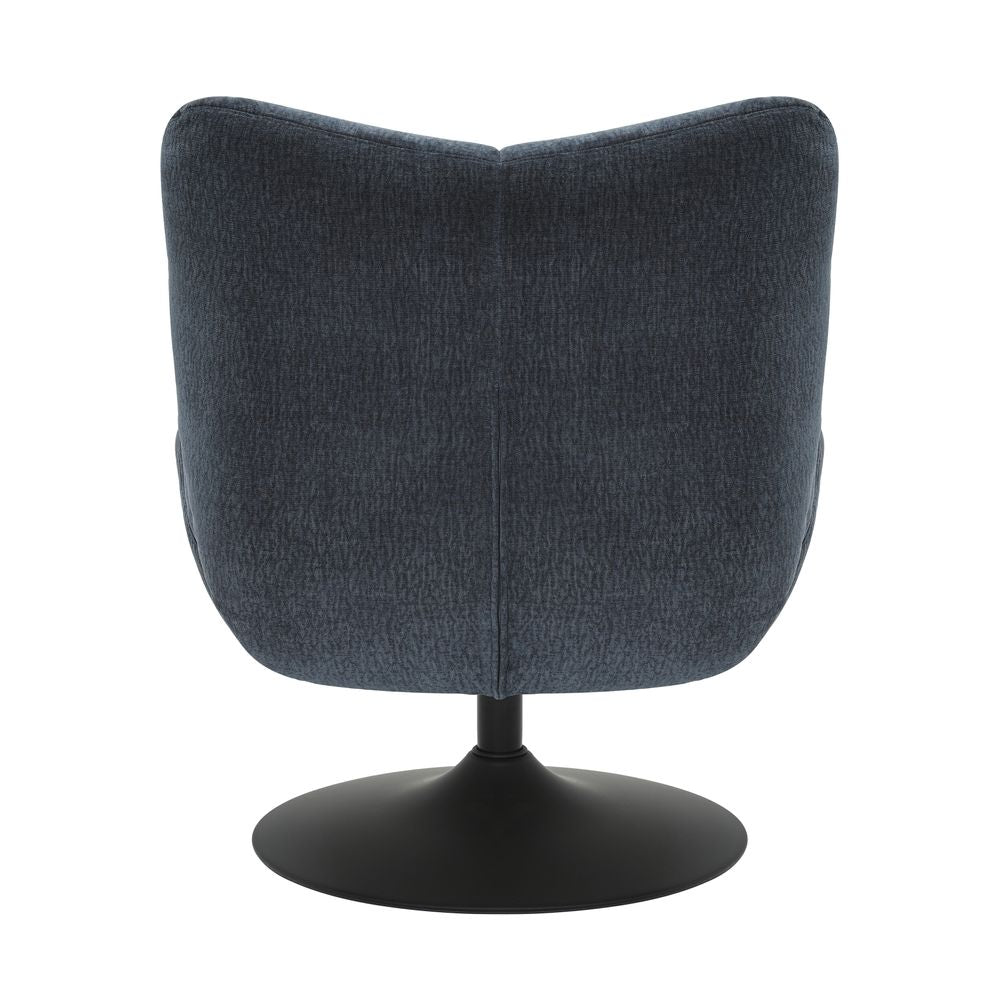 Fauteuil pivotant tissu bleu marine