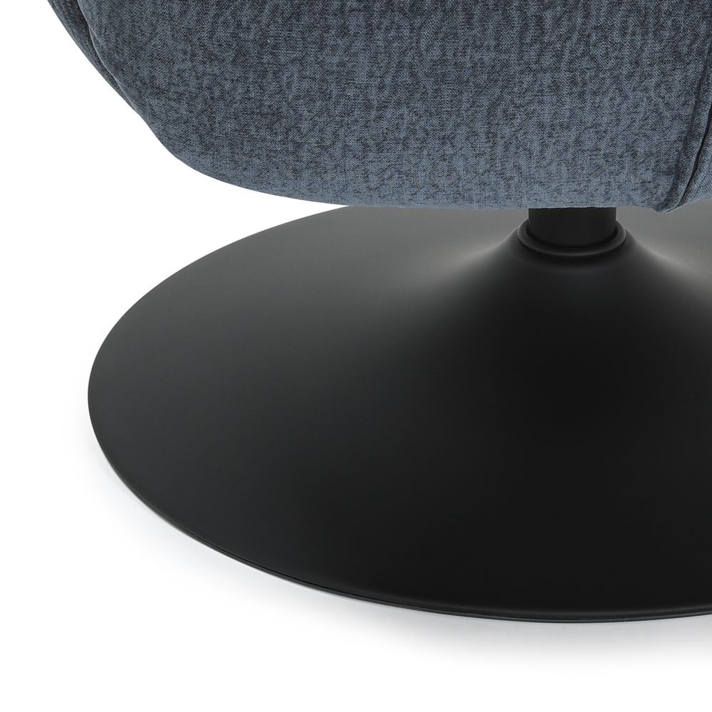 Fauteuil pivotant tissu bleu marine
