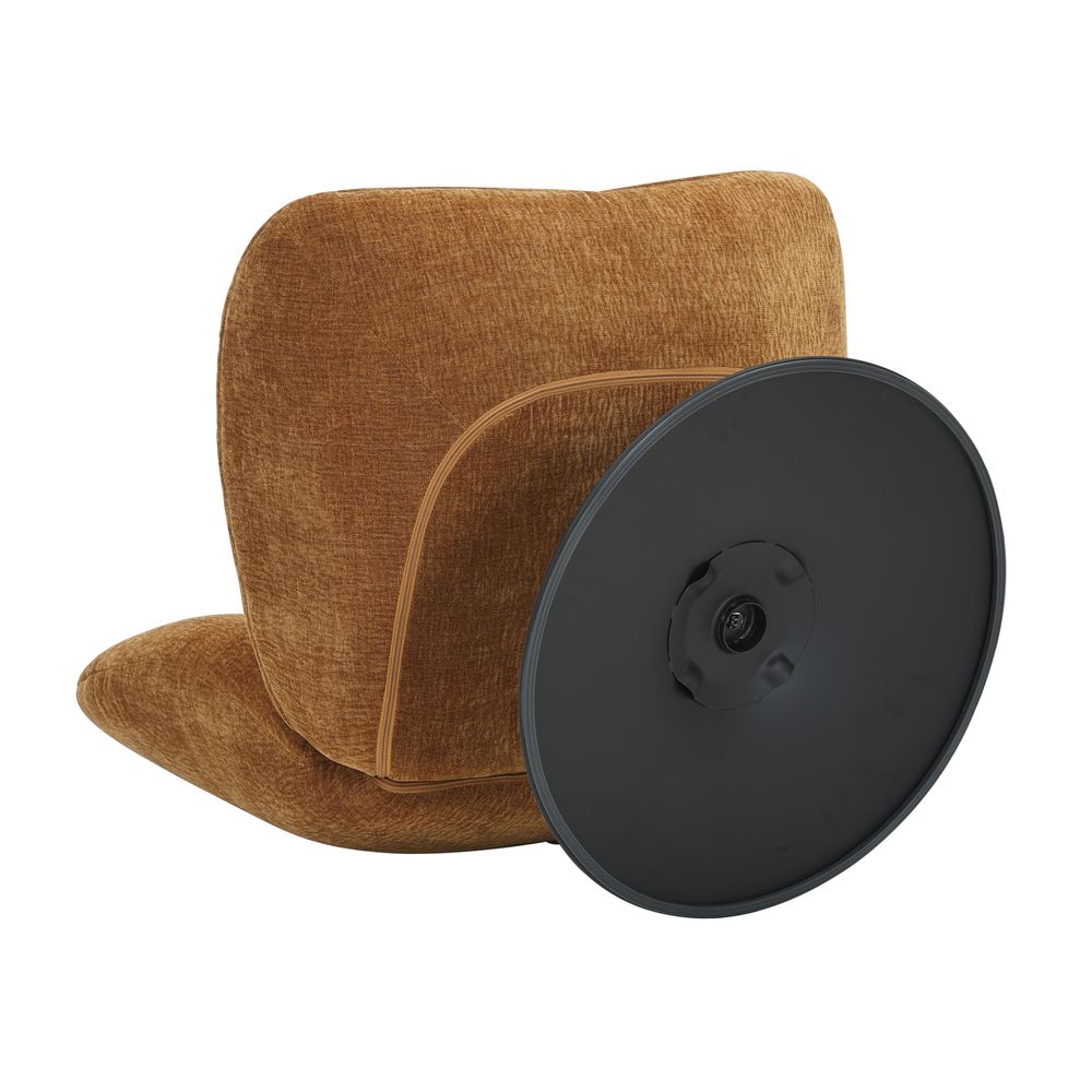 Fauteuil pivotant tissu ambre