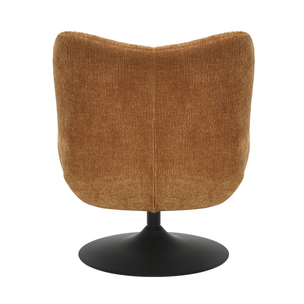 Fauteuil pivotant tissu ambre