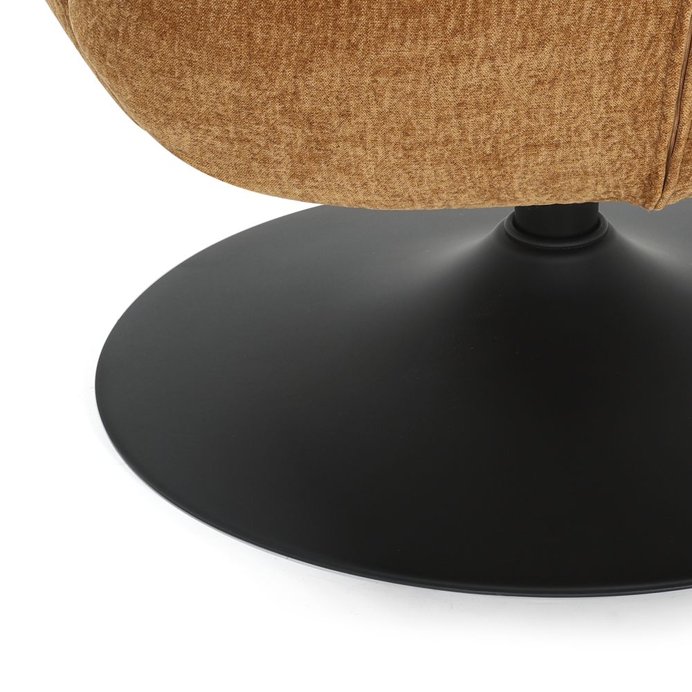 Fauteuil pivotant tissu ambre