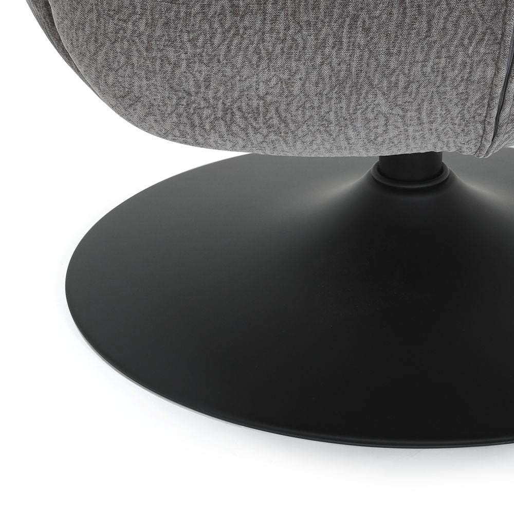 Fauteuil pivotant tissu gris foncé