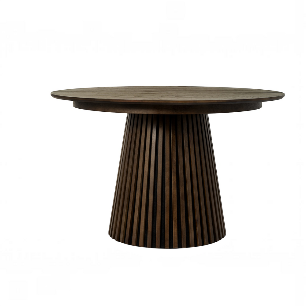 Table repas D120 avec 2 allonges placage Chêne foncé