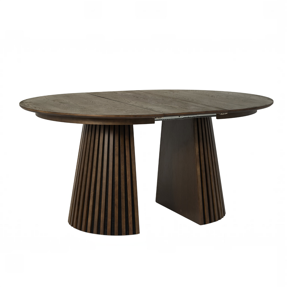 Table repas D120 avec 3 allonges placage Chêne Foncé
