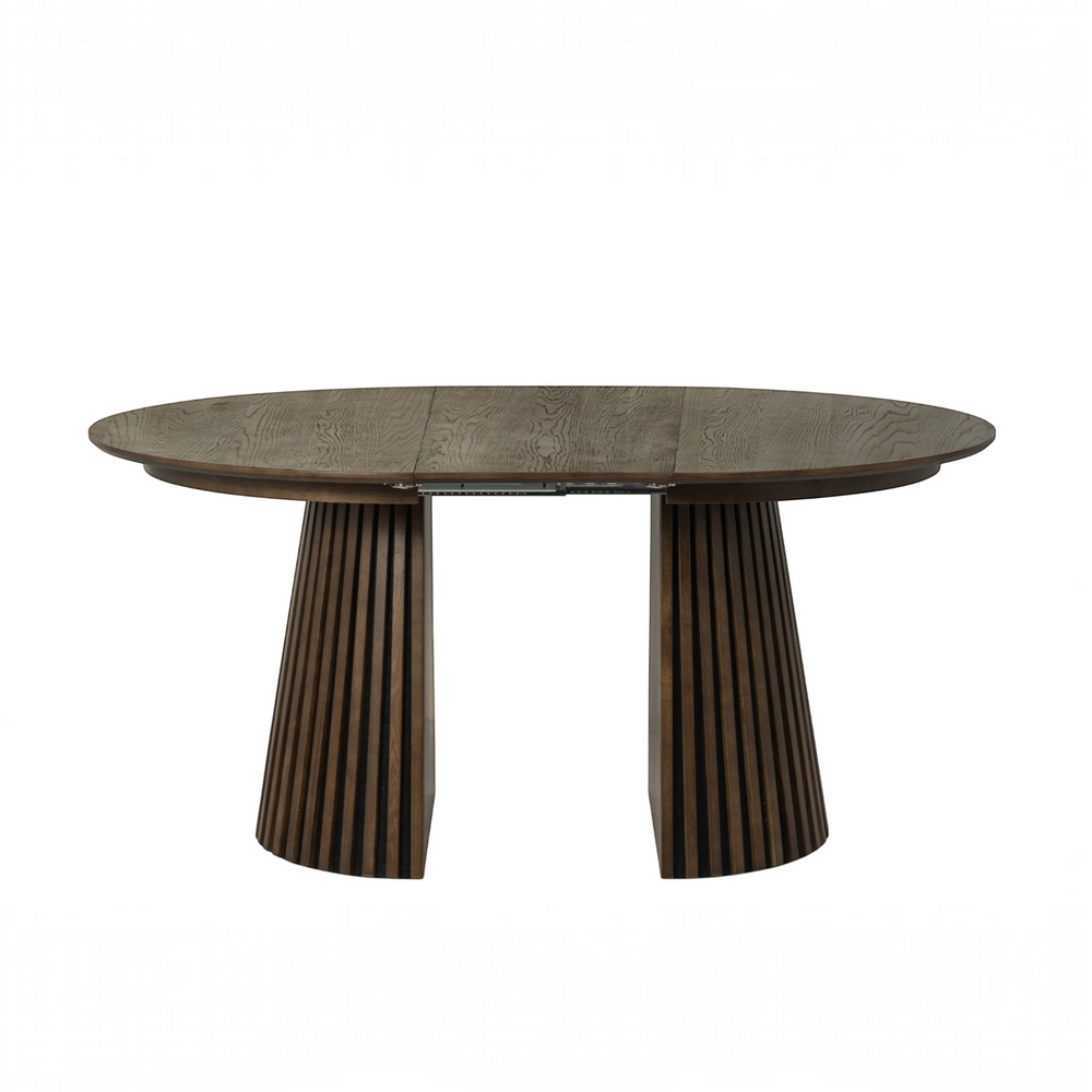 Table repas D120 avec 3 allonges placage Chêne Foncé
