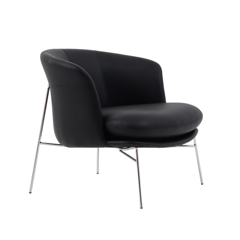 Fauteuil noir imtation cuir