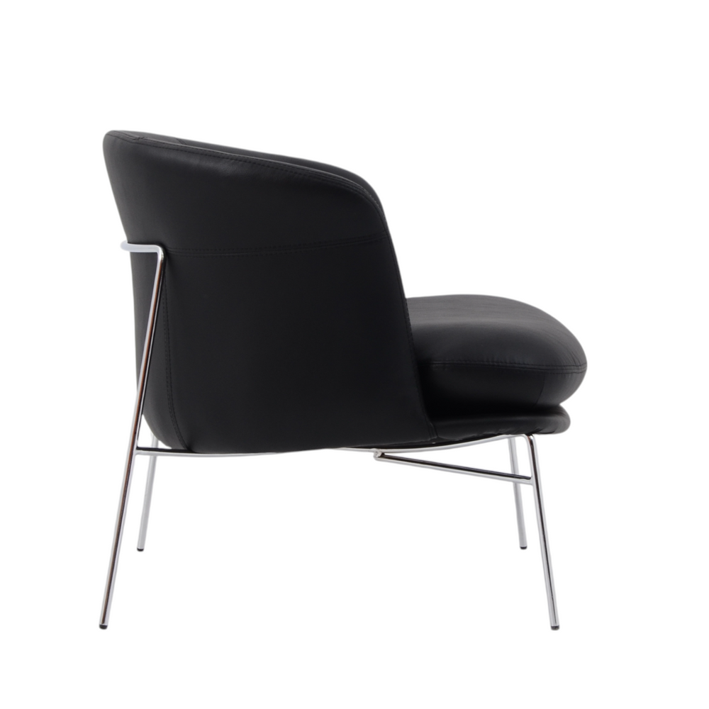 Fauteuil noir imtation cuir
