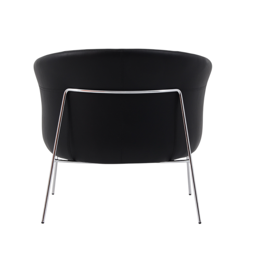 Fauteuil noir imtation cuir