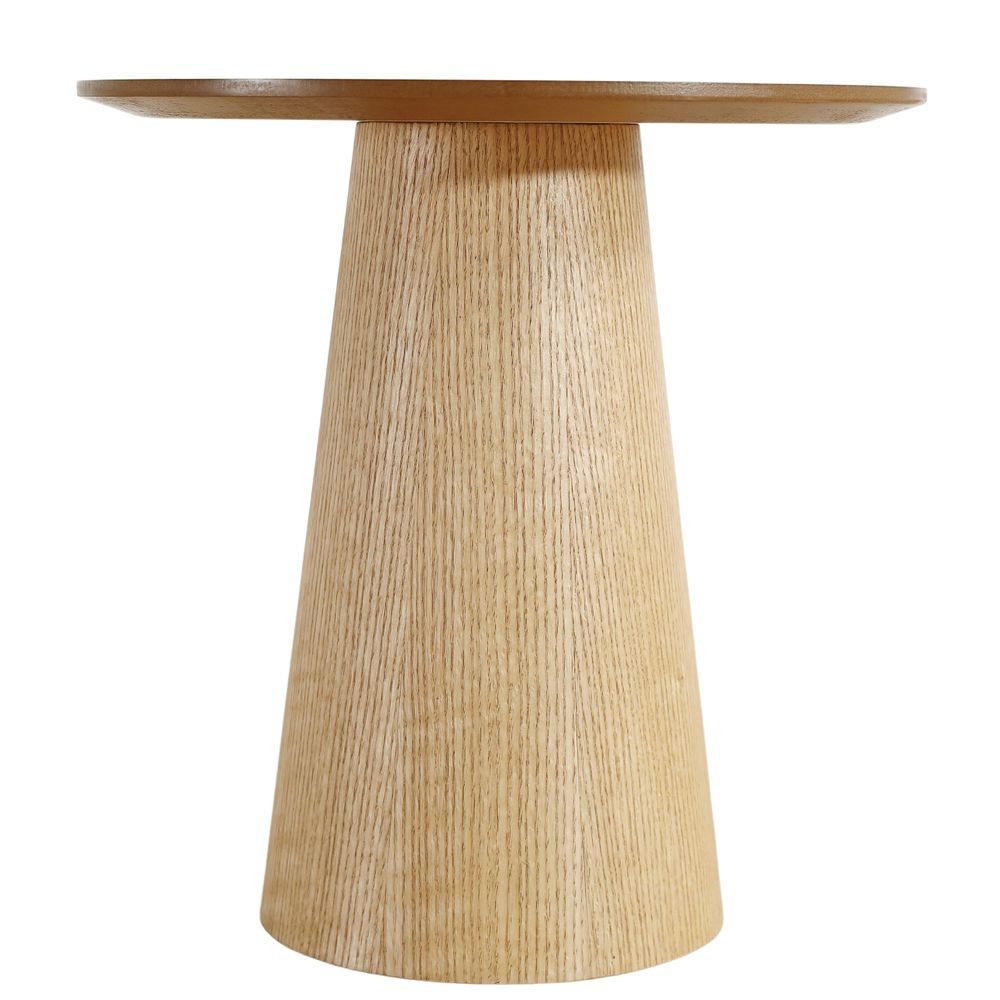 Bout de canapé D45 cm placage chêne
