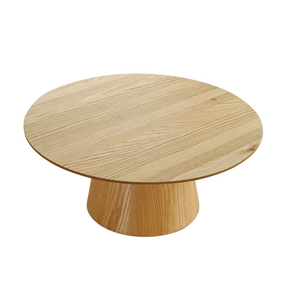 Table basse D80 cm placage chêne