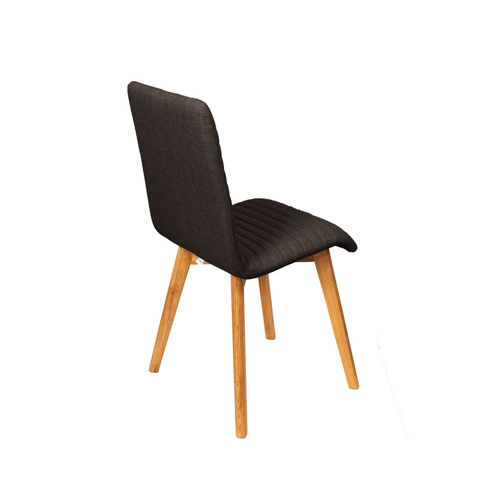 Chaise repas tissu noir POLKA