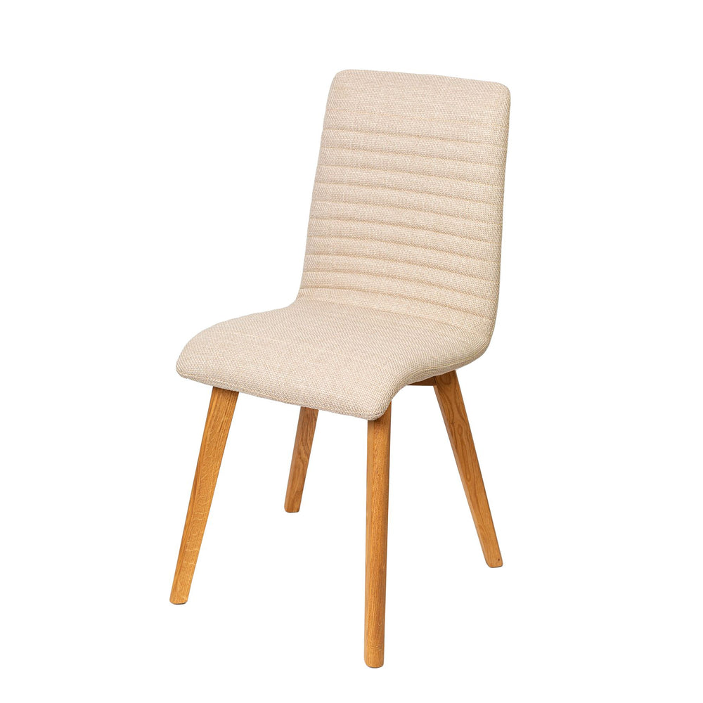 Chaise repas tissu écru POLKA