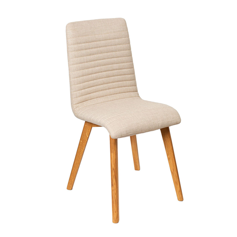 Chaise repas tissu écru POLKA
