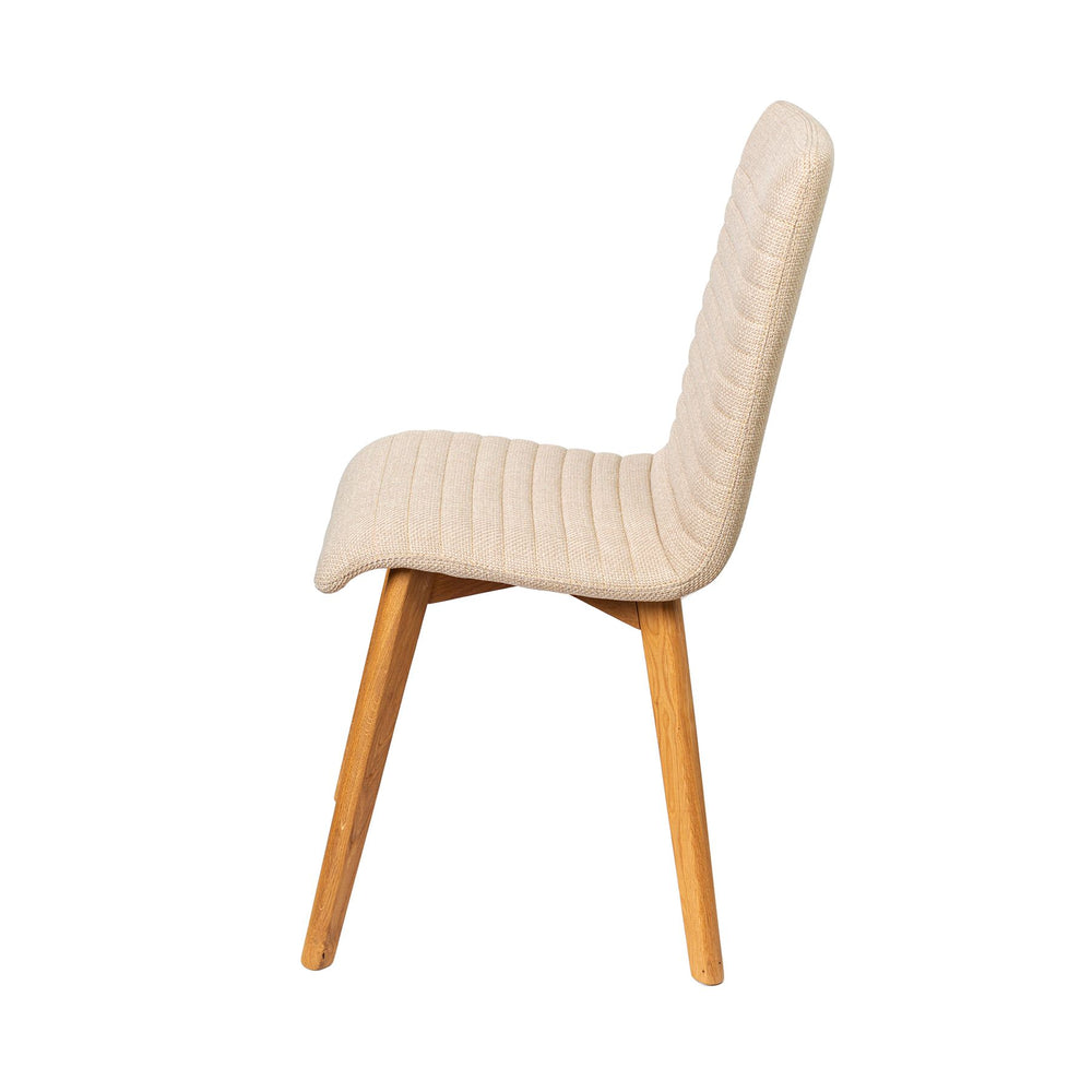 Chaise repas tissu écru POLKA