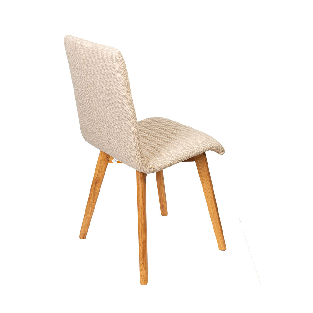Chaise repas tissu écru POLKA