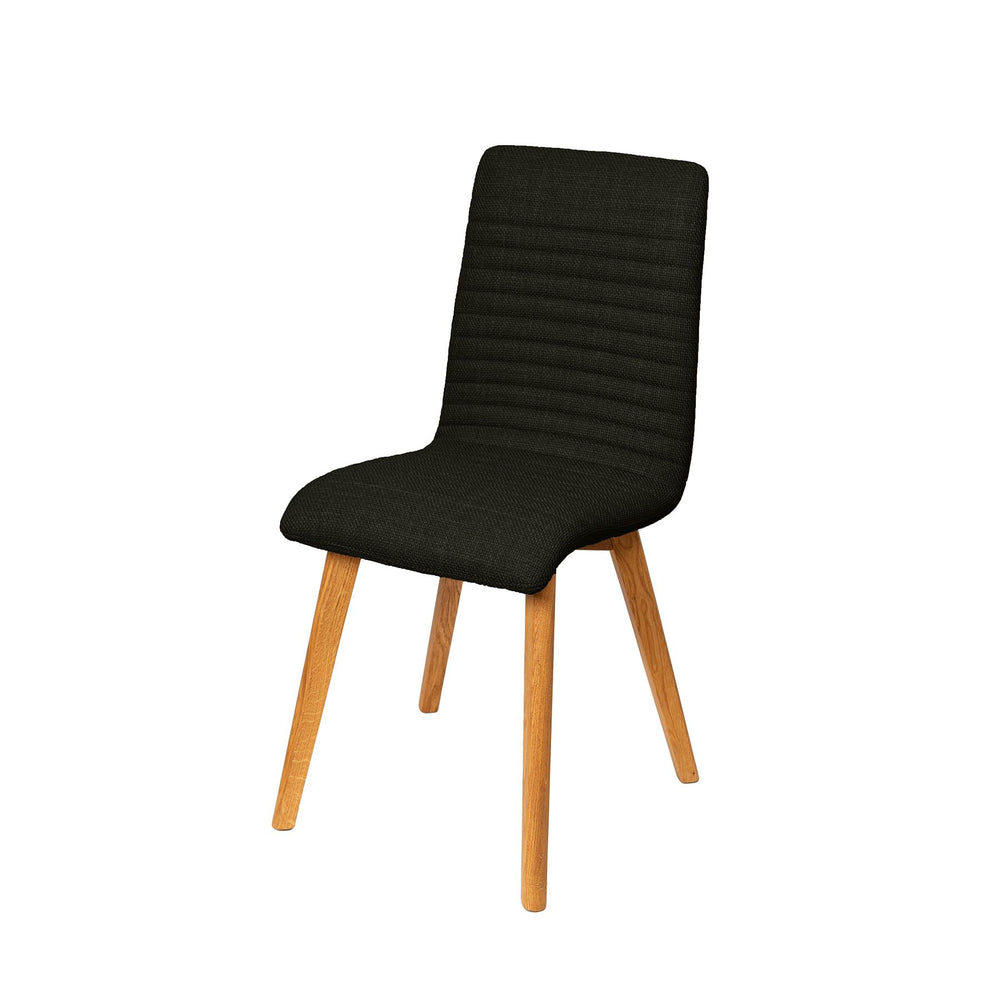 Chaise repas tissu vert foncé POLKA