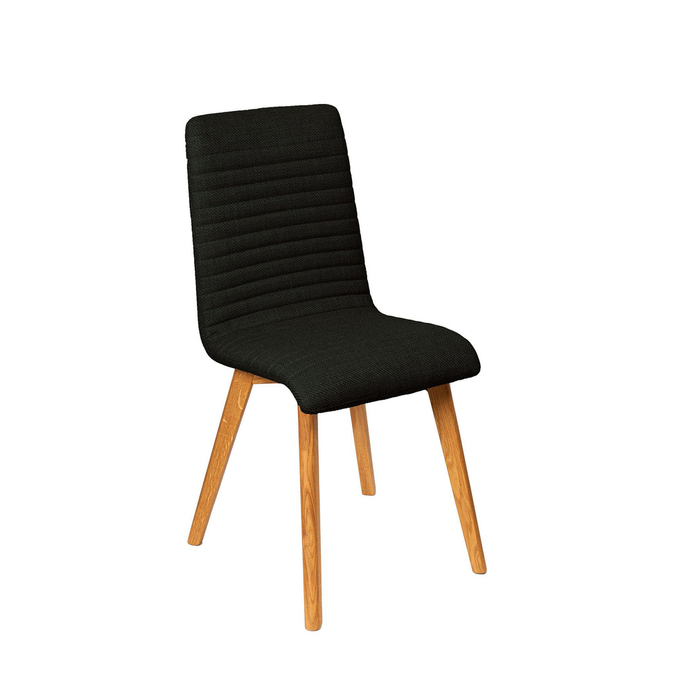 Chaise repas tissu vert foncé POLKA