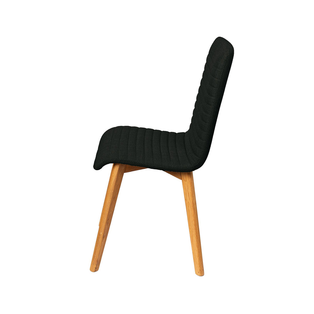Chaise repas tissu vert foncé POLKA
