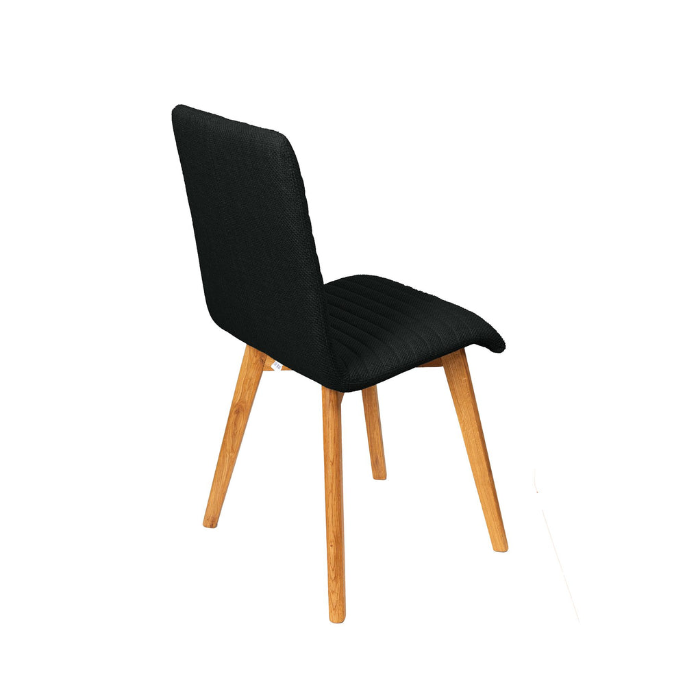 Chaise repas tissu vert foncé POLKA