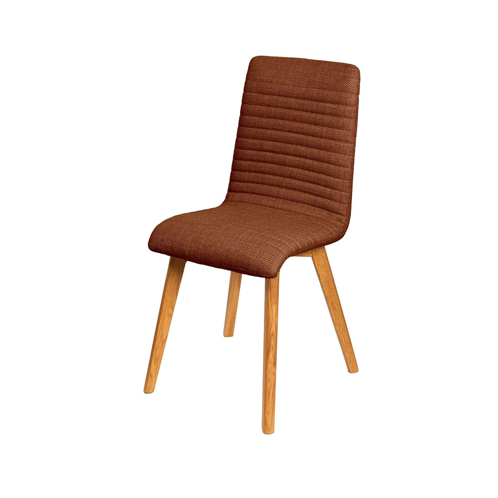 Chaise repas tissu cognac POLKA
