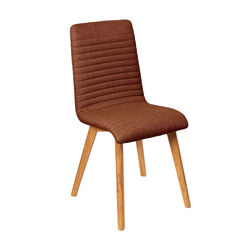 Chaise repas tissu cognac POLKA