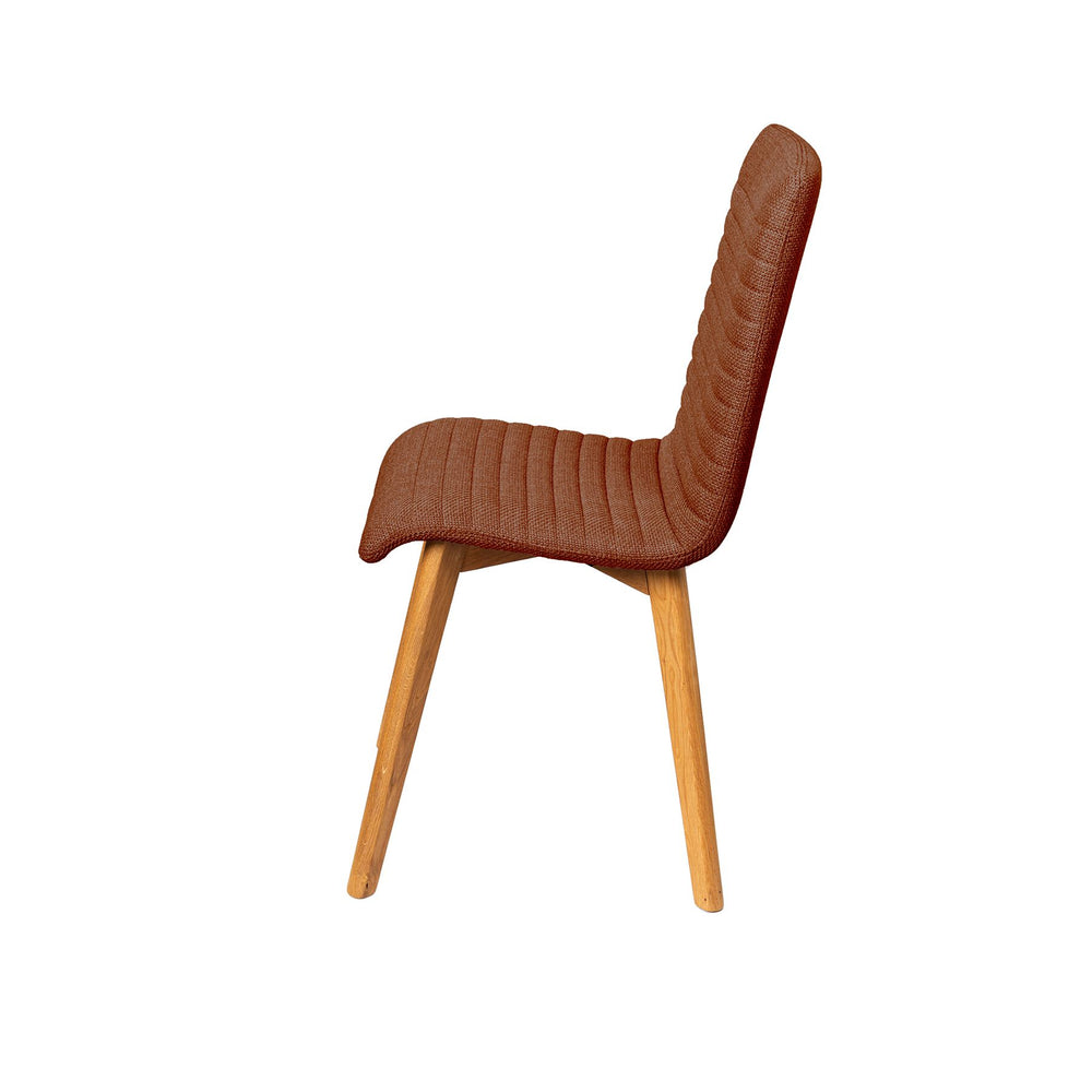 Chaise repas tissu cognac POLKA