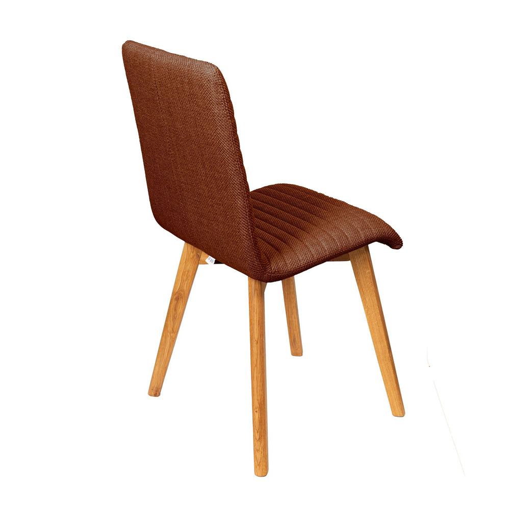 Chaise repas tissu cognac POLKA