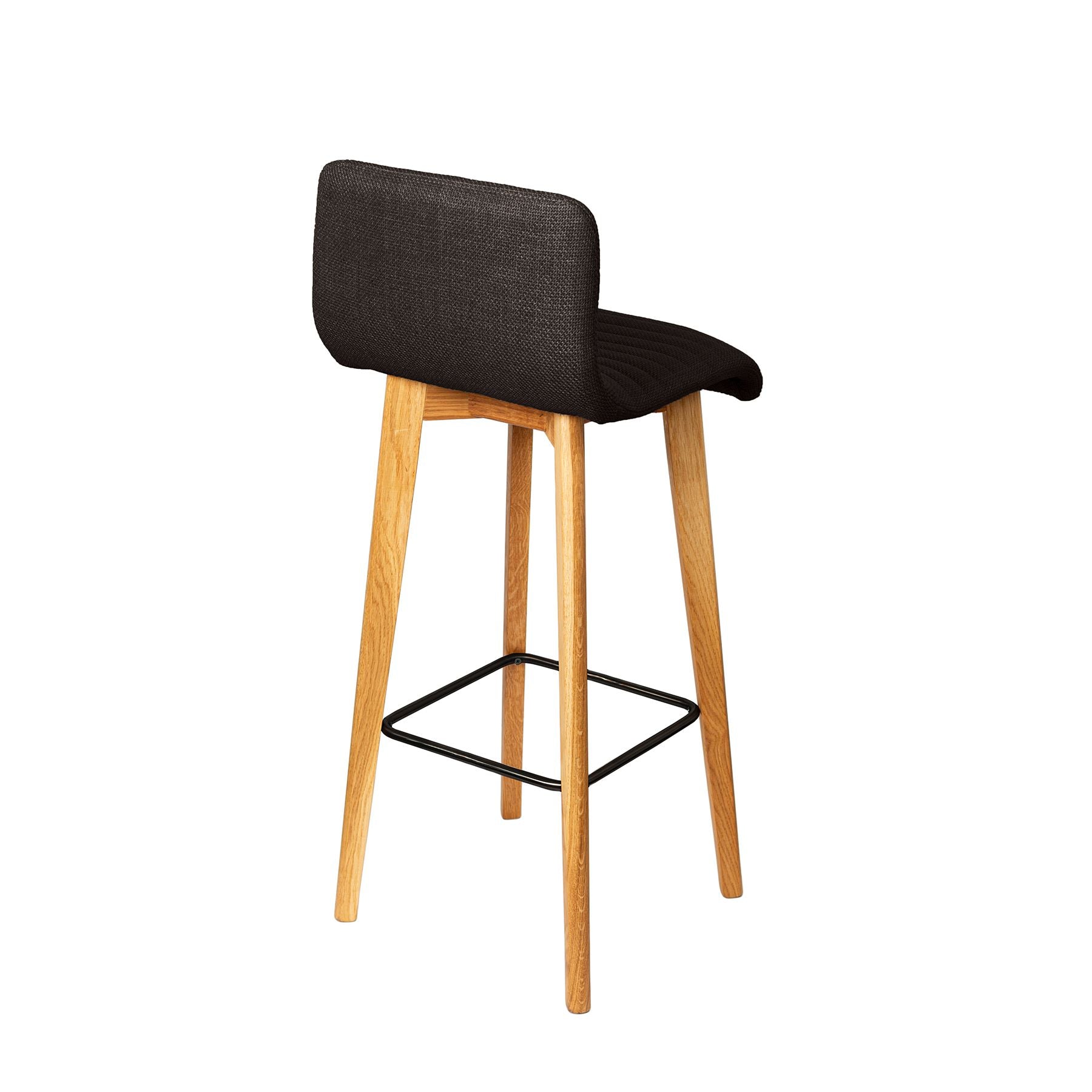 Chaise snack tissu noir POLKA
