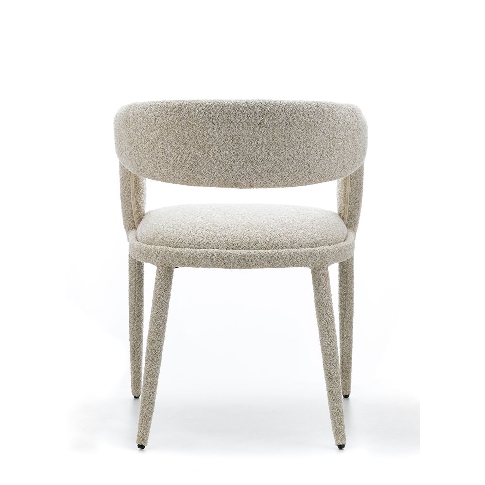 Chaise repas full bouclette sable