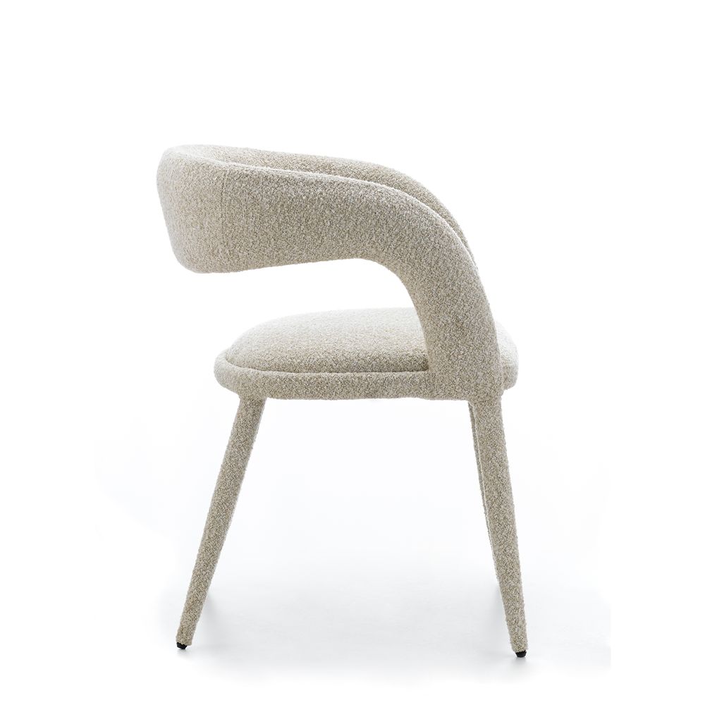 Chaise repas full bouclette sable