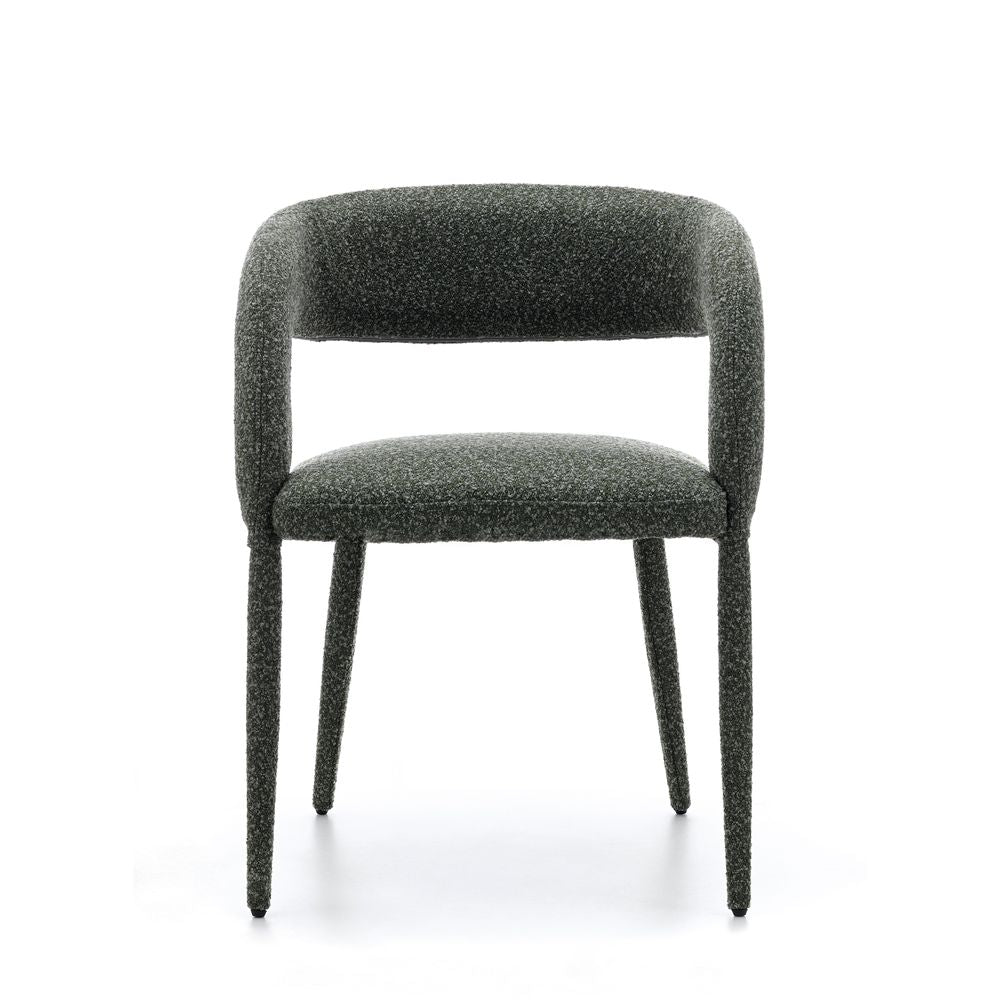 Chaise repas full bouclette vert