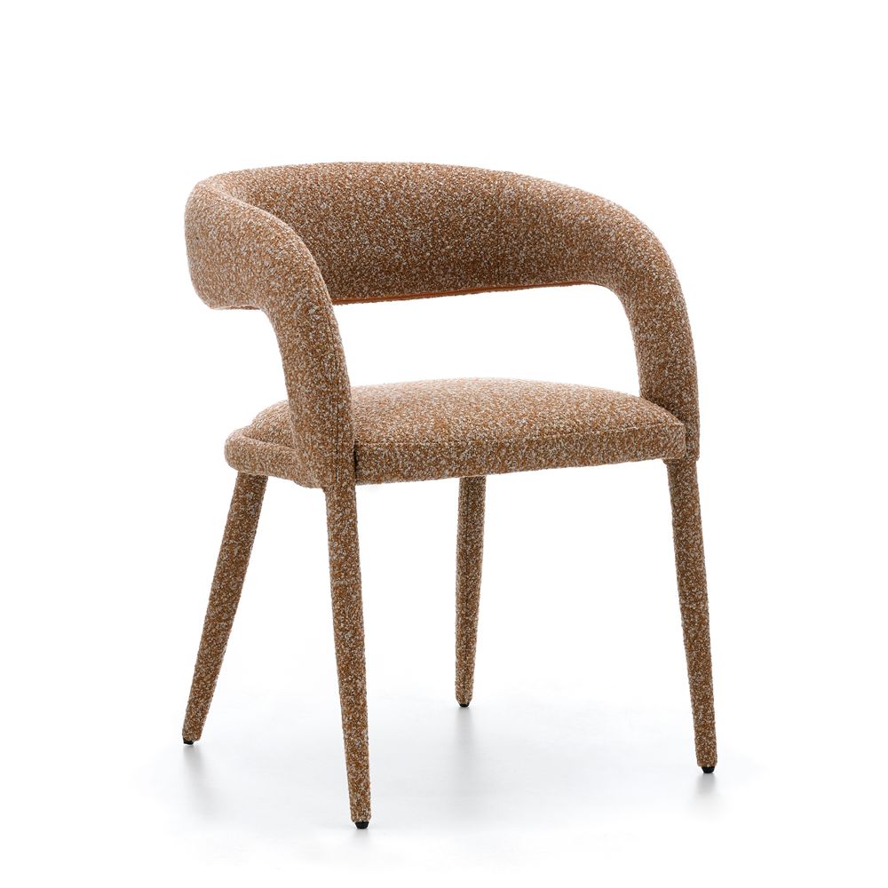 Chaise repas full bouclette Caramel