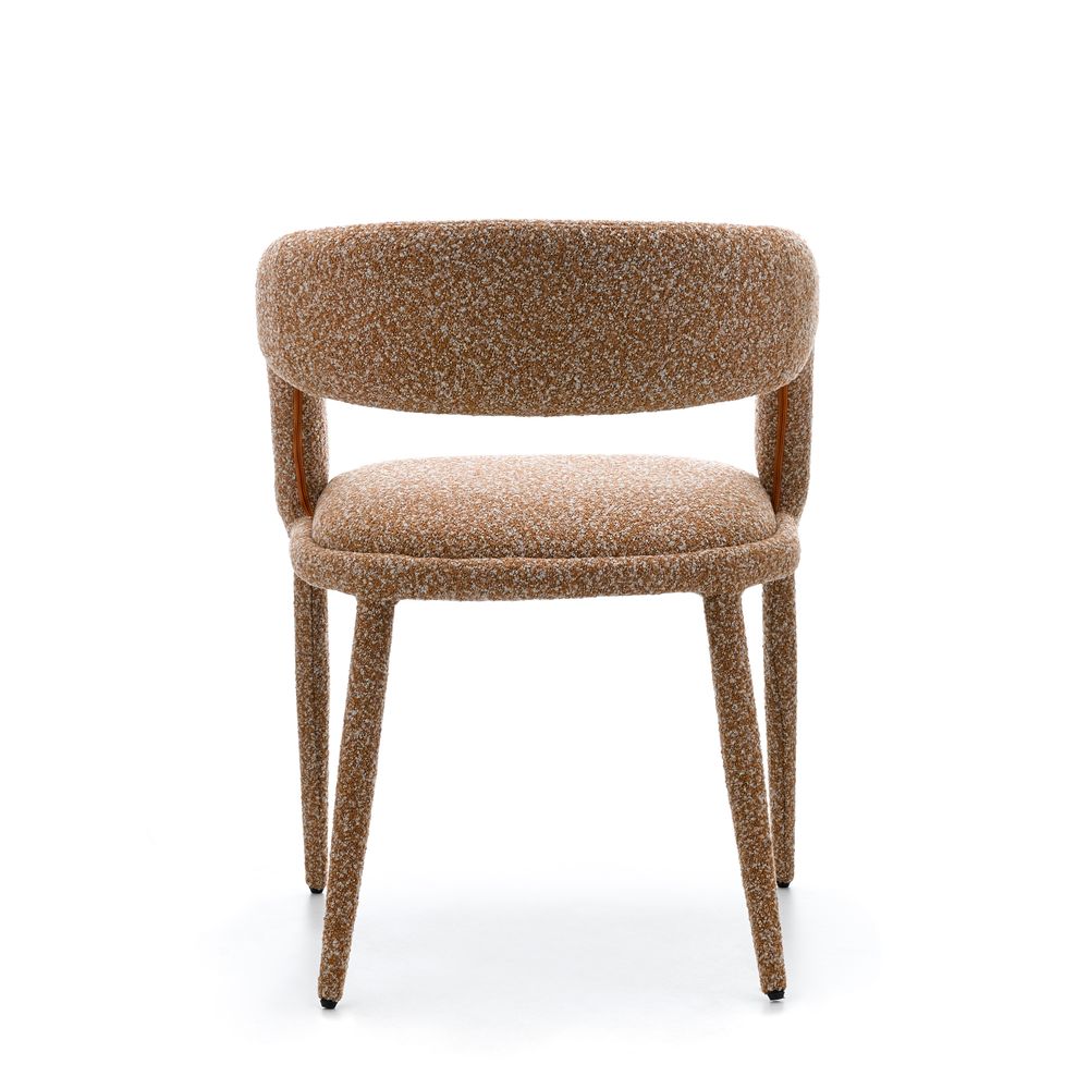 Chaise repas full bouclette Caramel