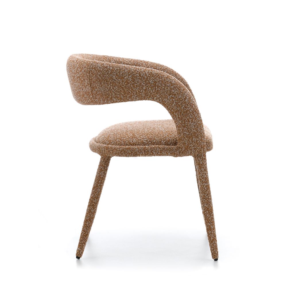 Chaise repas full bouclette Caramel