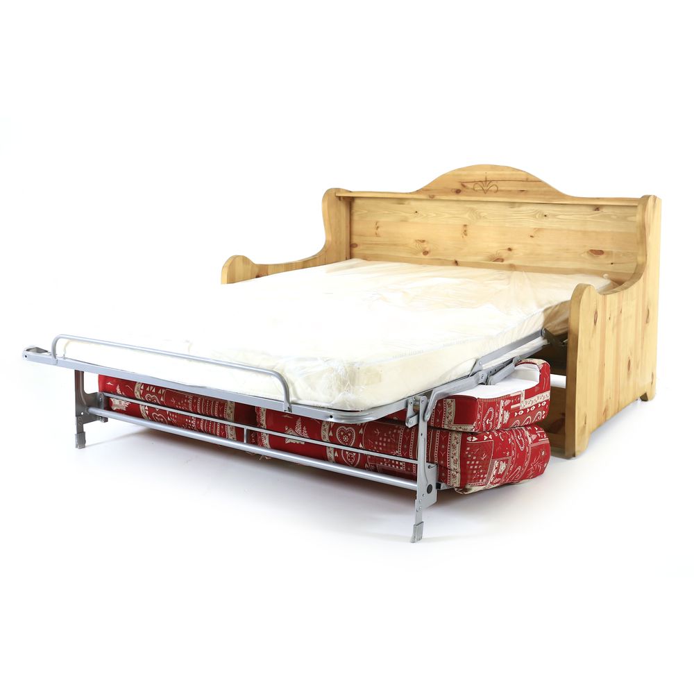 Canapé convertible 140 cm courchevel rouge