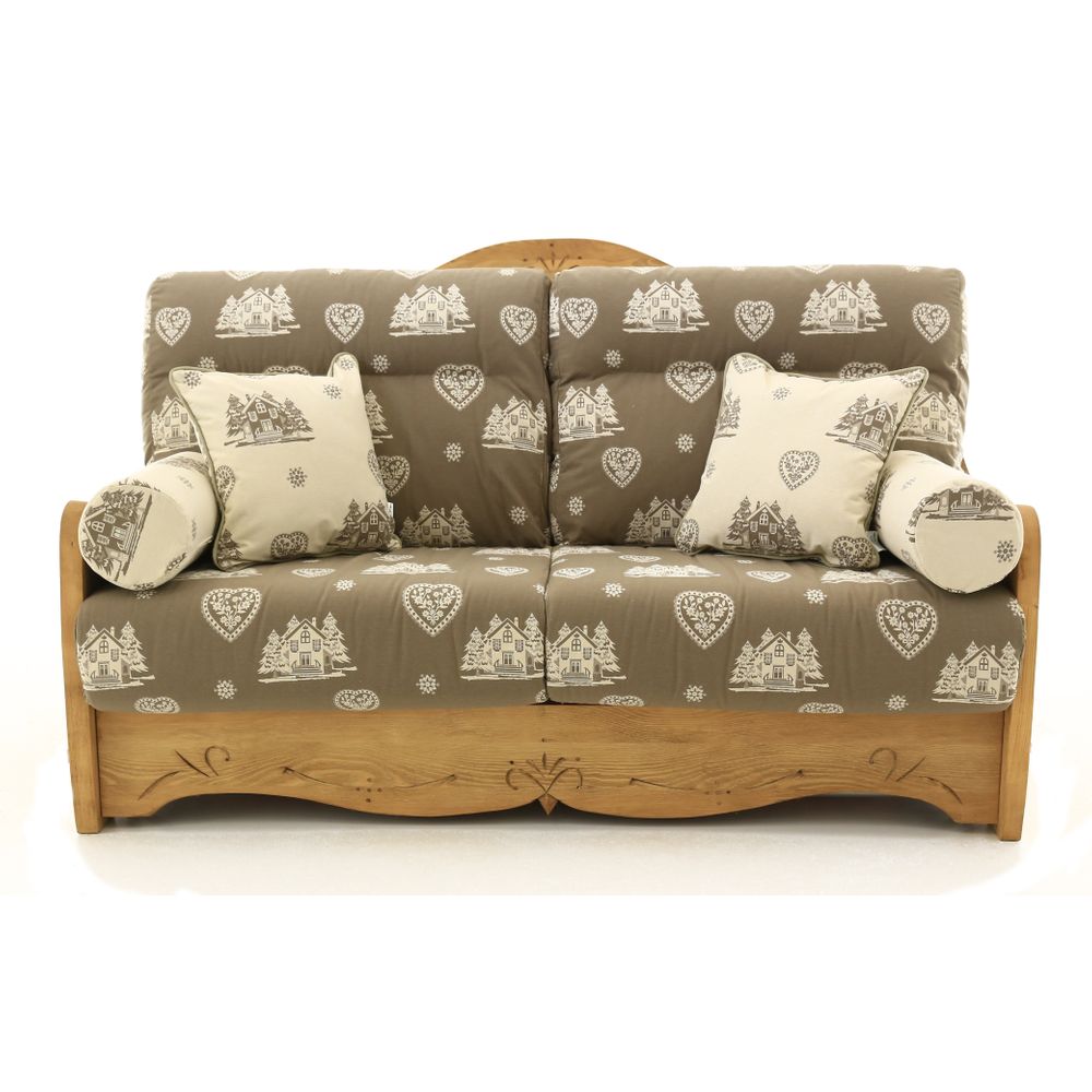 Canapé convertible 140 cm courchevel taupe