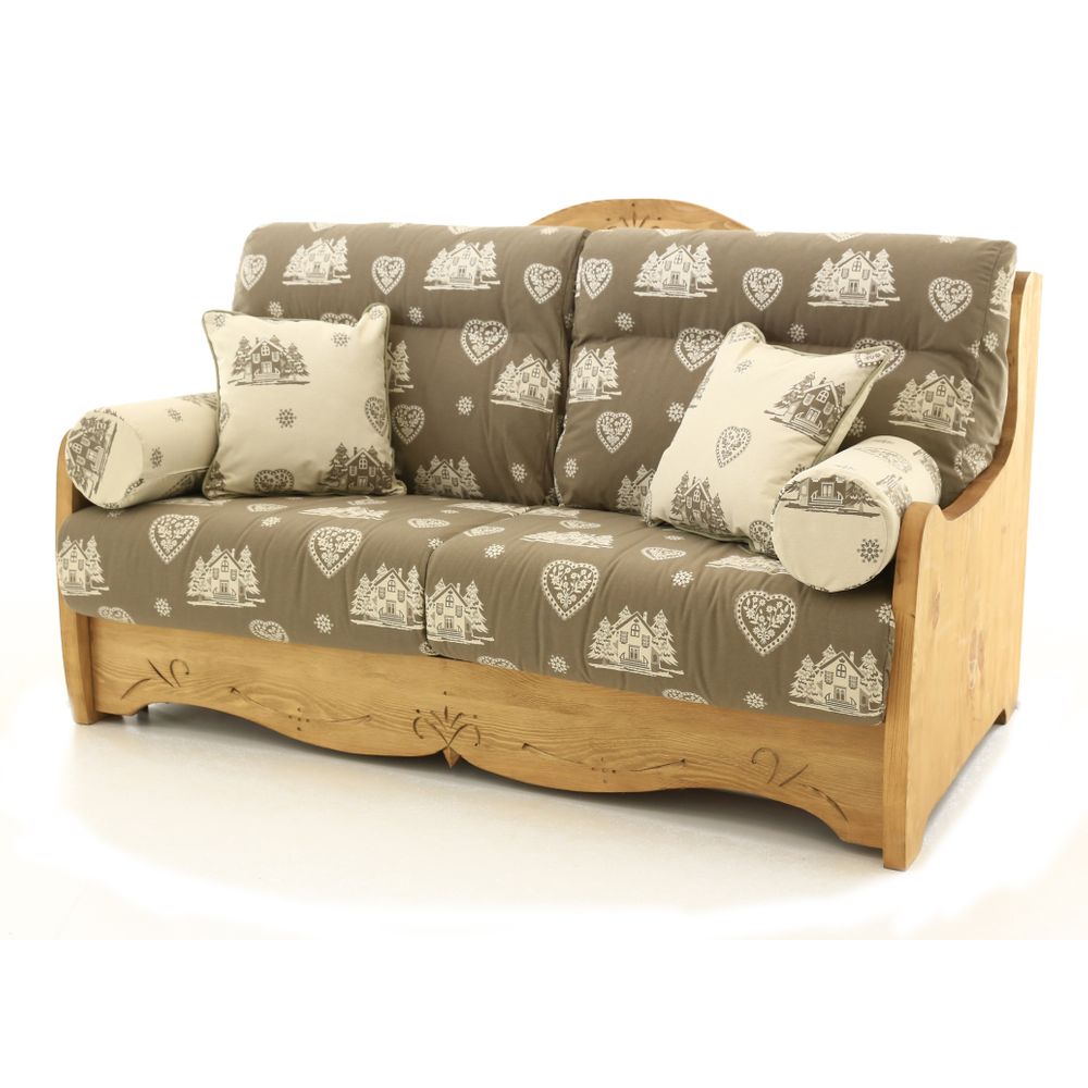 Canapé convertible 140 cm courchevel taupe