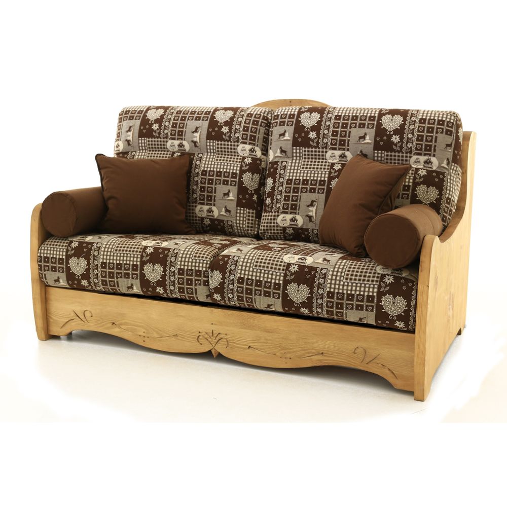 Canapé convertible 160 cm cervino chocolat