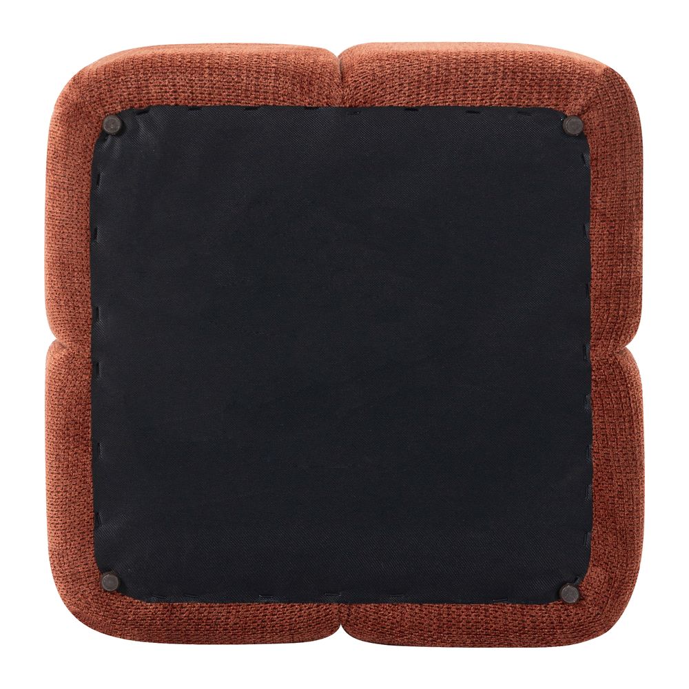 Pouf  tissu texturé bordeaux