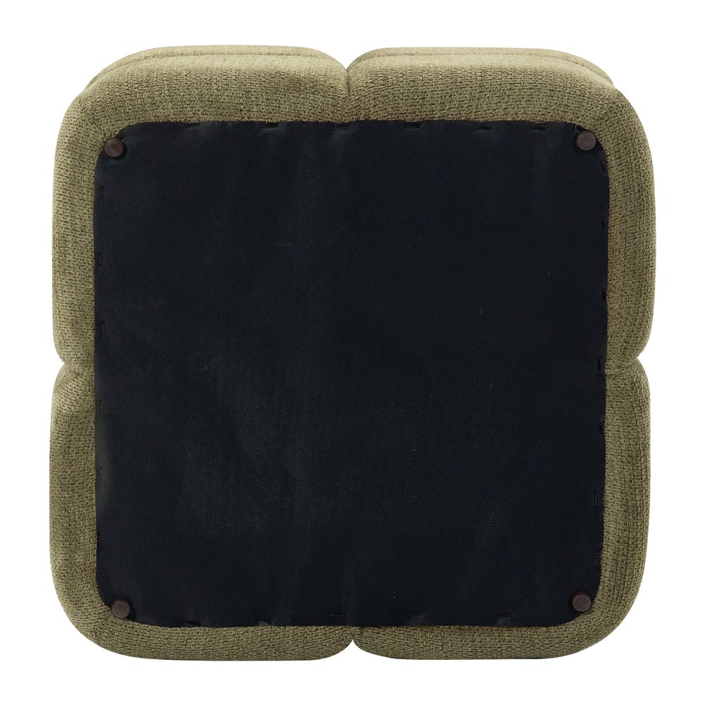 Pouf  tissu texturé kaki