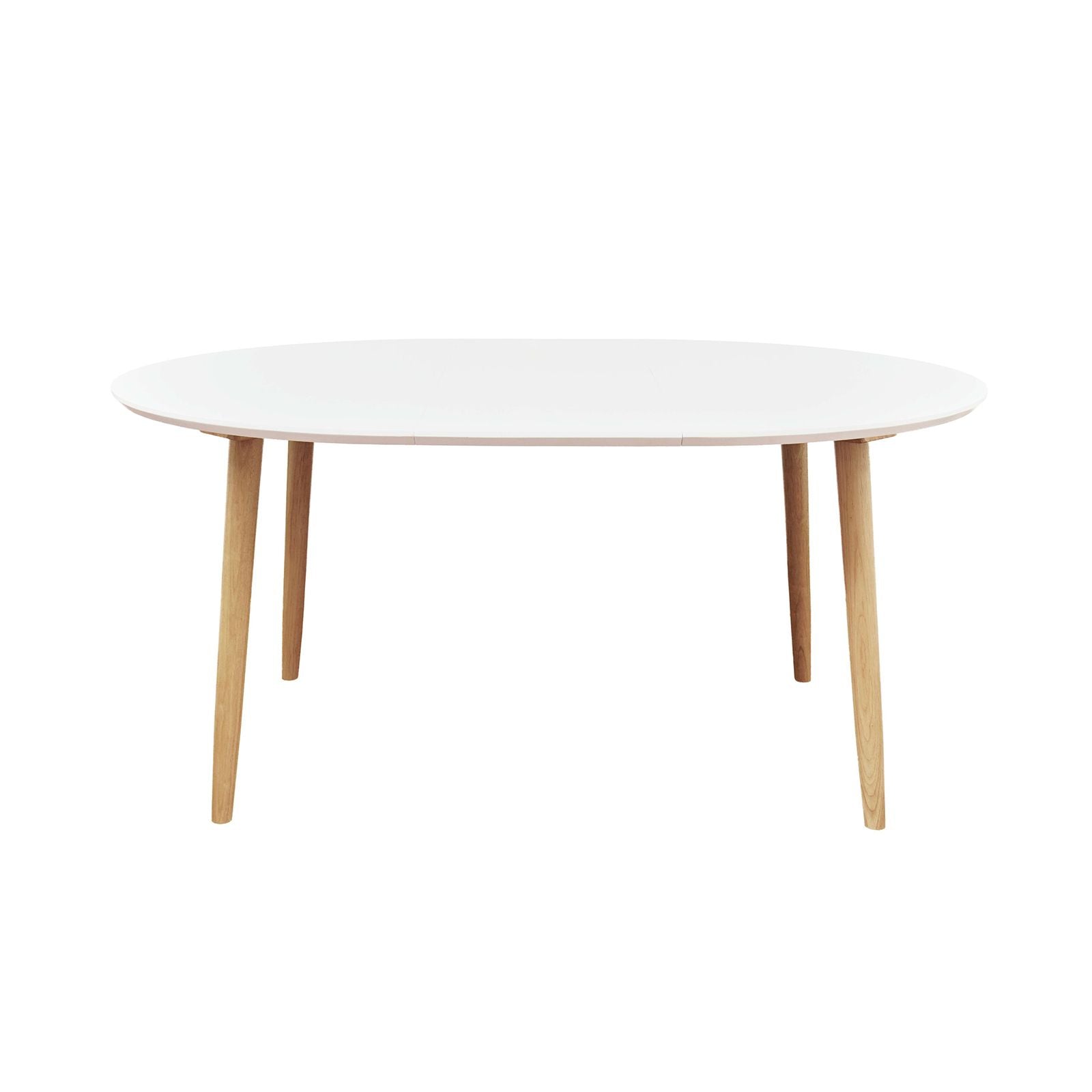 Table repas 120-200 cm blanc 2 allonges