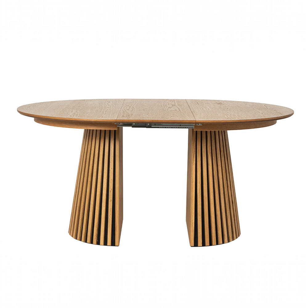 Table repas D120 avec 2 allonges placage Chêne clair
