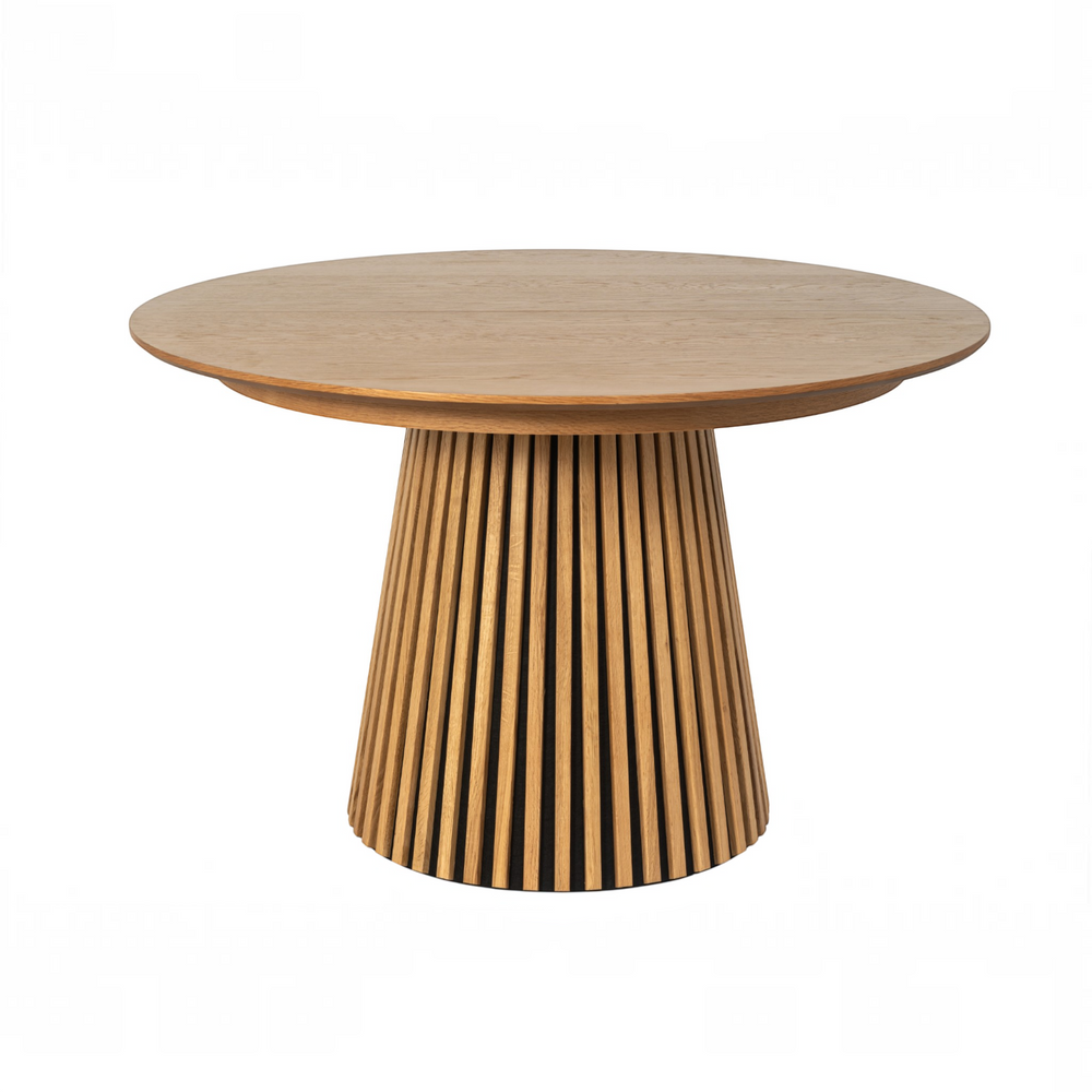 Table repas D120 avec 3 allonges placage Chêne clair