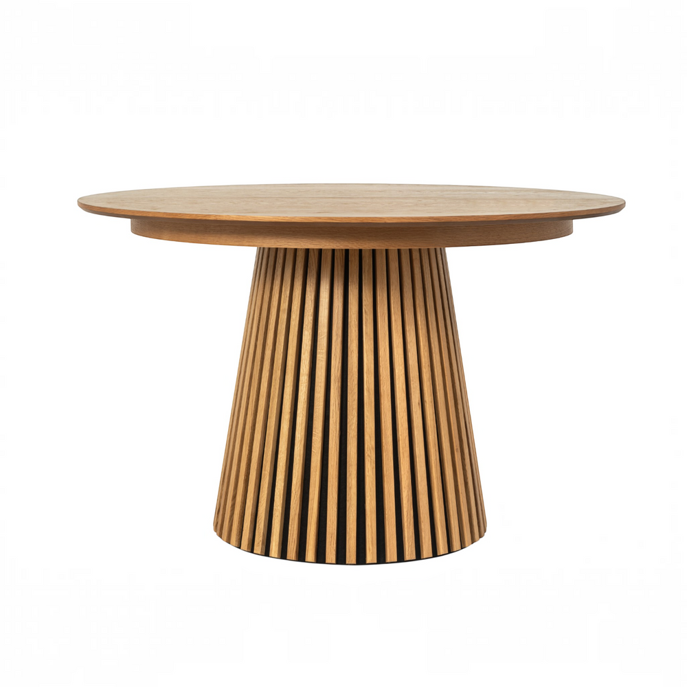 Table repas D120 avec 3 allonges placage Chêne clair