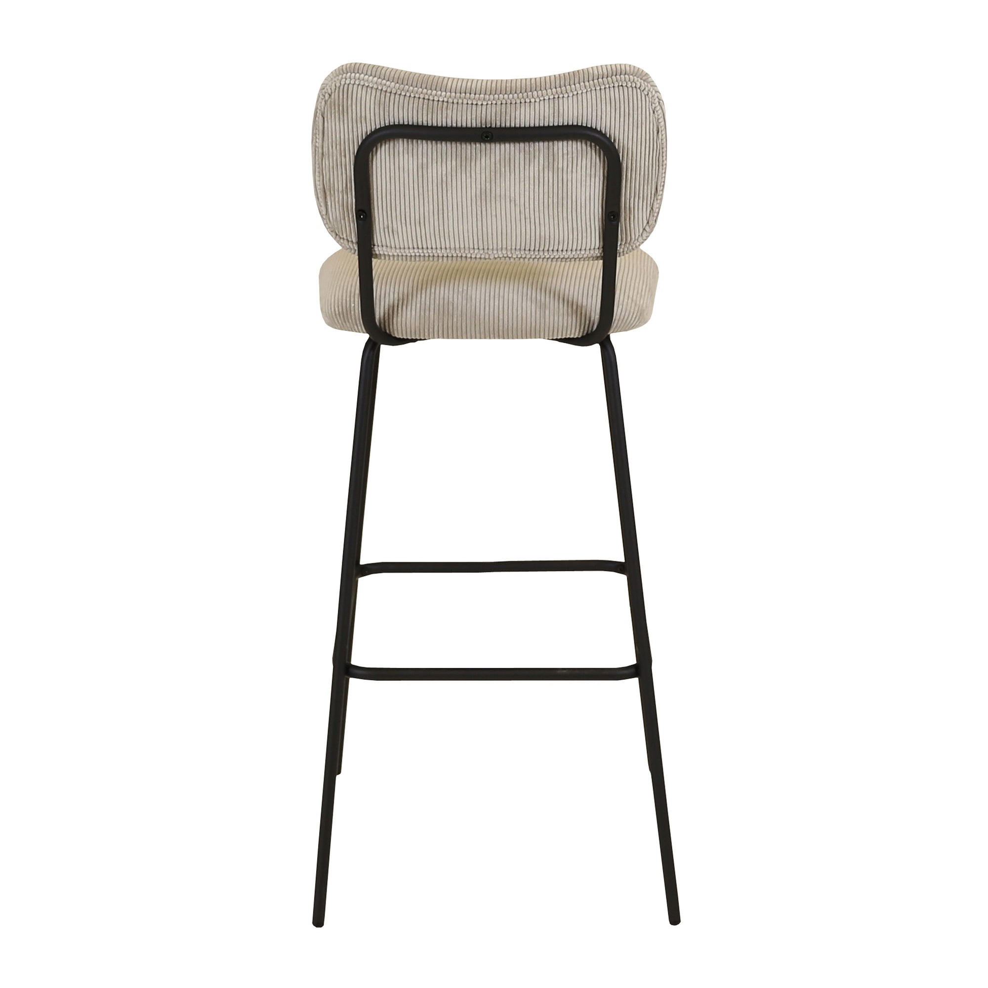 Chaise snack velours côtelé gris clair SEMA