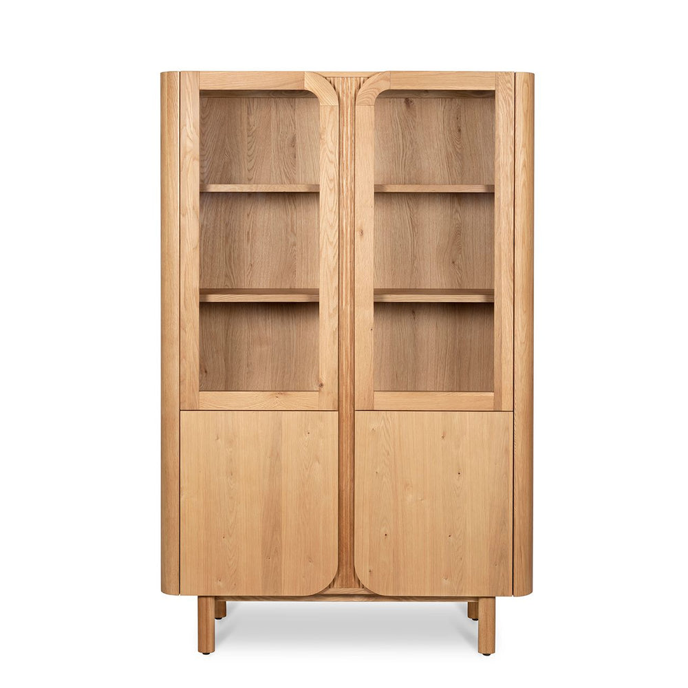 Vitrine 4 portes 2 en verre et 2 en bois SIROCCO