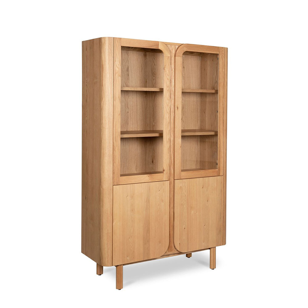 Vitrine 4 portes 2 en verre et 2 en bois SIROCCO