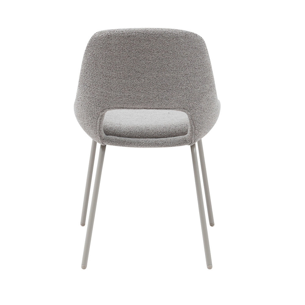 Chaise repas tissu marron et crème