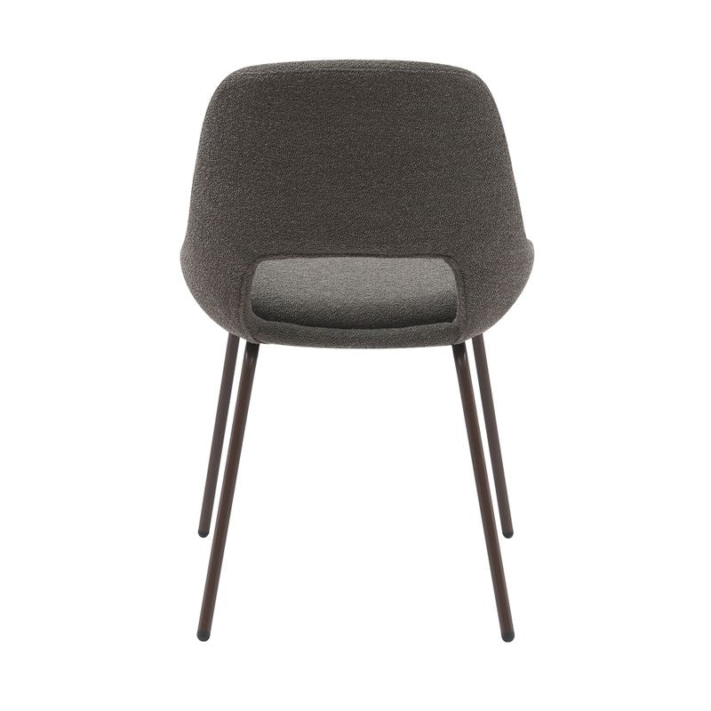 Chaise repas tissu marron